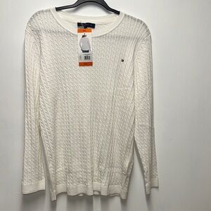 Tommy Hilfiger Ivory Cable Knit Pullover